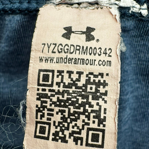 UNDER ARMOUR Women's XXL Navy Blue Athletic Crop Pants Spell out Logo Pockets - Picture 5 of 8